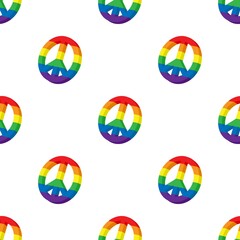 LGBT peace sign pattern seamless background texture repeat wallpaper geometric vector