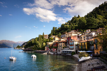 Fototapeta na wymiar Small picturesque town of Varenna in Lake Como, Italy