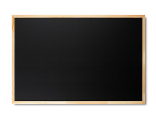 school black chalk board in a wooden frame, isolate on a white background