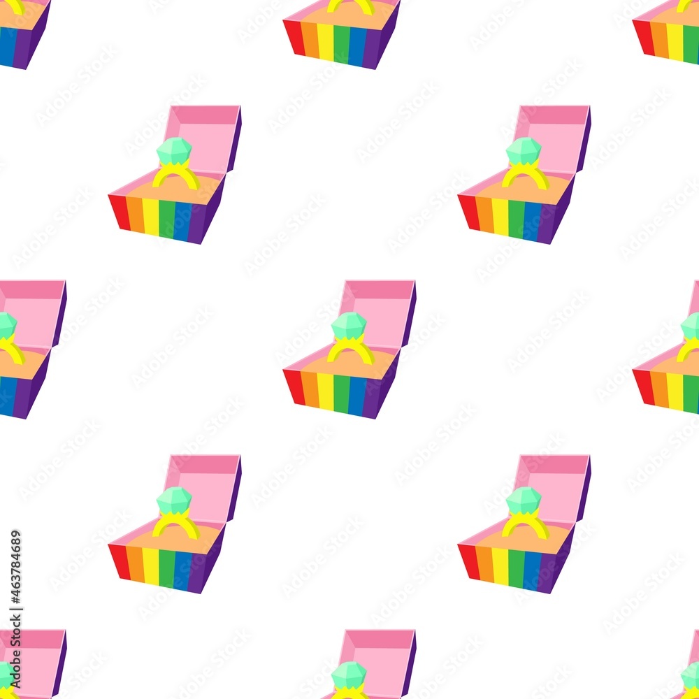 Poster ring in a box of color lgbt pattern seamless background texture repeat wallpaper geometric vector