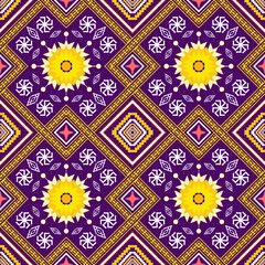 Geometric ethnic oriental seamless pattern art traditional Design for background,carpet,wallpaper,clothing,wrapping,Batik,fabric,Vector illustration.embroidery style.
