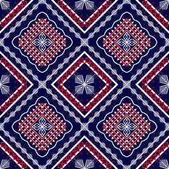 Geometric ethnic oriental seamless pattern art traditional Design for background,carpet,wallpaper,clothing,wrapping,Batik,fabric,Vector illustration.embroidery style.