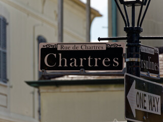 Panneau Rue de Chartres à la Nouvelle Orléans