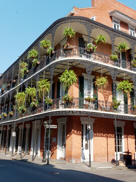 Maison typique avec balcon, New-Orleans / Nouvelle-Orléans