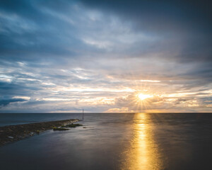 sunset over the sea