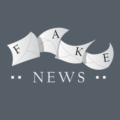 vector sticker fake news information deception - 463786218
