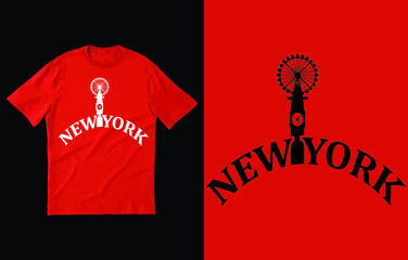 New York City T-Shirt Vector Design, New Yorker Shirt, NYC Shirt, New York Shirt, East Coast Shirt, New York Lover Gift - obrazy, fototapety, plakaty