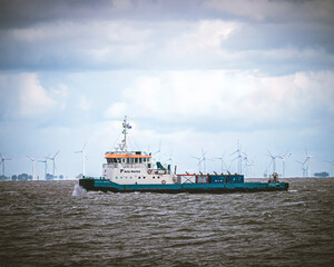 cargo ship in port
