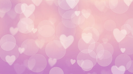 Bokeh background with hearts