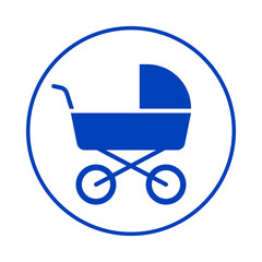 Baby carriage icon. Vector illustration.