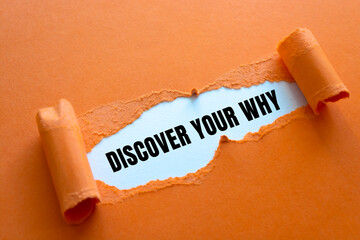 Discover Your Why Torn Paper - obrazy, fototapety, plakaty