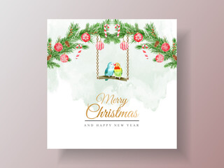 Beautiful card template christmas theme
