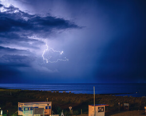 lightning at the sea