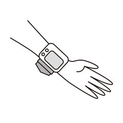 hand with Sphygmomanometer