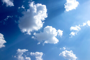 Scenic shot of beautiful cloudscape against the blue sky