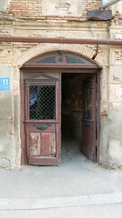 antique door. old wooden door. vintage gate