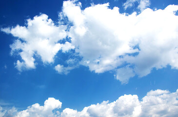 Obraz na płótnie Canvas Scenic shot of beautiful cloudscape against the blue sky