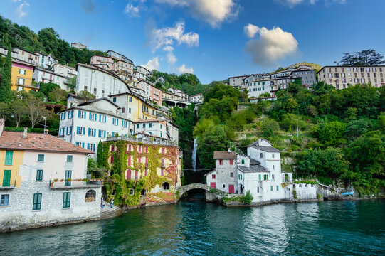 Small picturesque town of Nesso in Lake Como, Italy