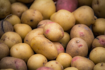 potatoes in a market