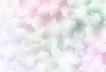 Fototapeta premium Light Pink, Yellow vector shining triangular backdrop.