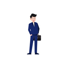 worker business man character style vector illustration design