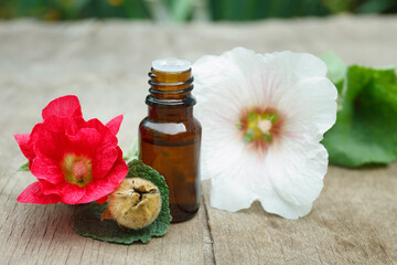 mallow essential oil container