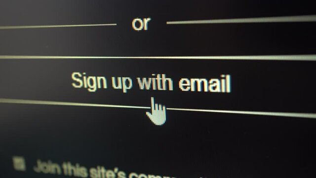 Click On Display Button Sign Up With Email