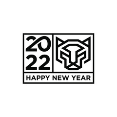 Happy New Year 2022 and symbol of the Year of the Tiger