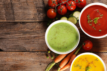 various bowl of vegetable soup