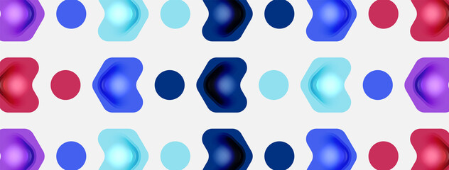 Color arrow shapes on white backdrop. Minimal geometric abstract background. Vector illustration for wallpaper banner background or landing page