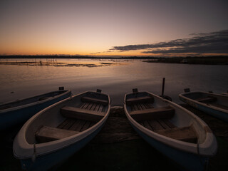 Fototapeta na wymiar 印旛沼の夜明け　10月