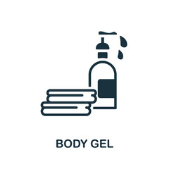 Body Gel icon. Monochrome sign from bathroom collection. Creative Body Gel icon illustration for web design, infographics and more