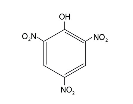 Molecular structure formula of Picric acid