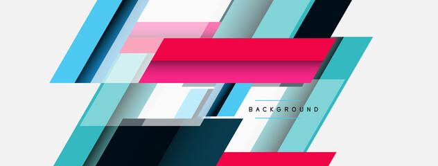 Background. Geometric diagonal square shapes and lines abstract composition. Vector illustration for wallpaper banner background or landing page