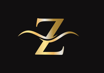 Z logo design for your company. Z letter logo design. Z Logo for luxury branding. - obrazy, fototapety, plakaty
