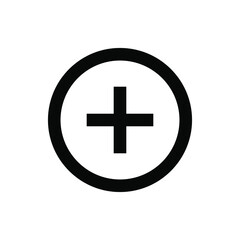 Add button icon vector graphic