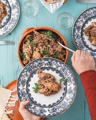 Cabidela Rice (traditional Portuguese chicken rice made with its blood)
