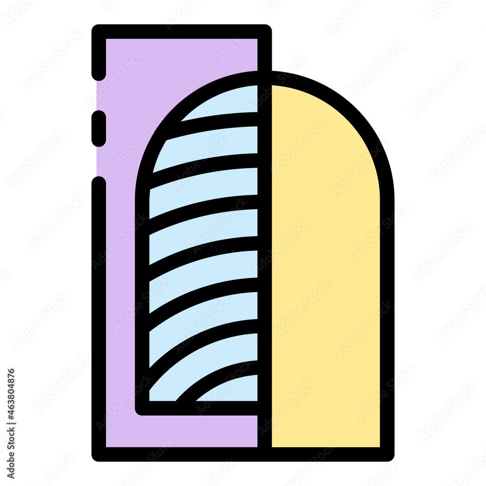 Poster scan fingerprint icon. outline scan fingerprint vector icon color flat isolated