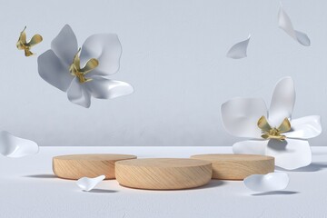 Abstract minimal scene, design for cosmetic or product display podium 3d render.	

