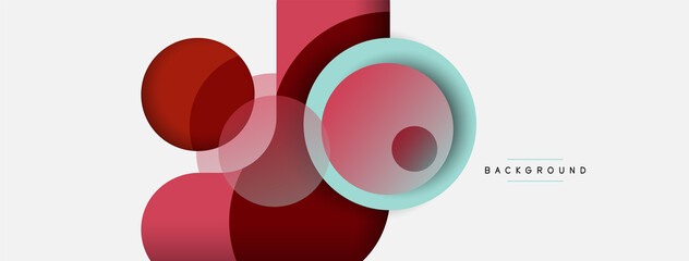 Circle and round shapes abstract background. Vector illustration for wallpaper banner background or landing page