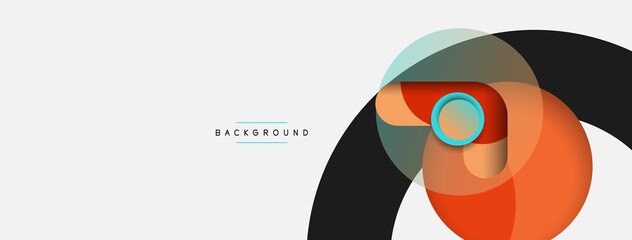 Circle and round shapes abstract background. Vector illustration for wallpaper banner background or landing page