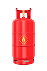 gas cylinder on white background. Isolated 3D illustration