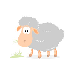 Web sheep drawing for a postcard