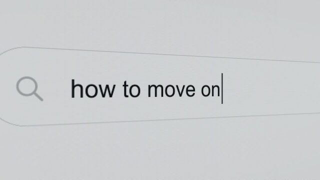 How to move on - Pc screen internet browser search engine bar typing climate related question.