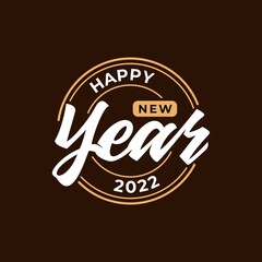 Happy New Year 2022 Lettering