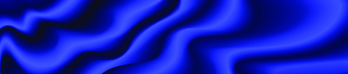 abstract horizontal pattern with the image of soft folds of blue silk for the design of backdrops of interiors of premises, postcards, banners