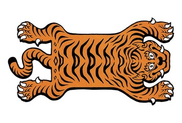 寅 寅年 チベタンタイガー 年賀状素材