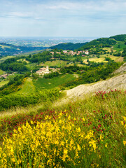 Rural landscape near San Polo and Canossa, Emilia-Romagna