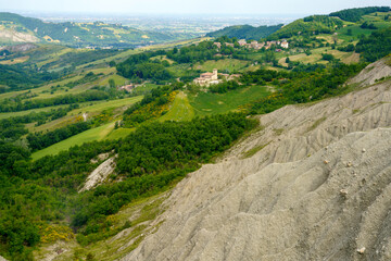 Obraz premium Rural landscape near San Polo and Canossa, Emilia-Romagna