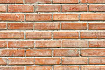 Close Up Red Brick Wall Pattern Texture Background.